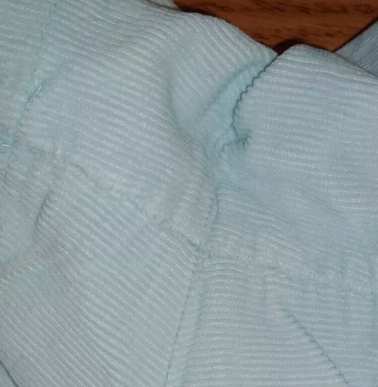 VTG 1970s Corduroy Shorts Box Car Skate Beach Baby Blue 24″ Elastic Waist 13/14