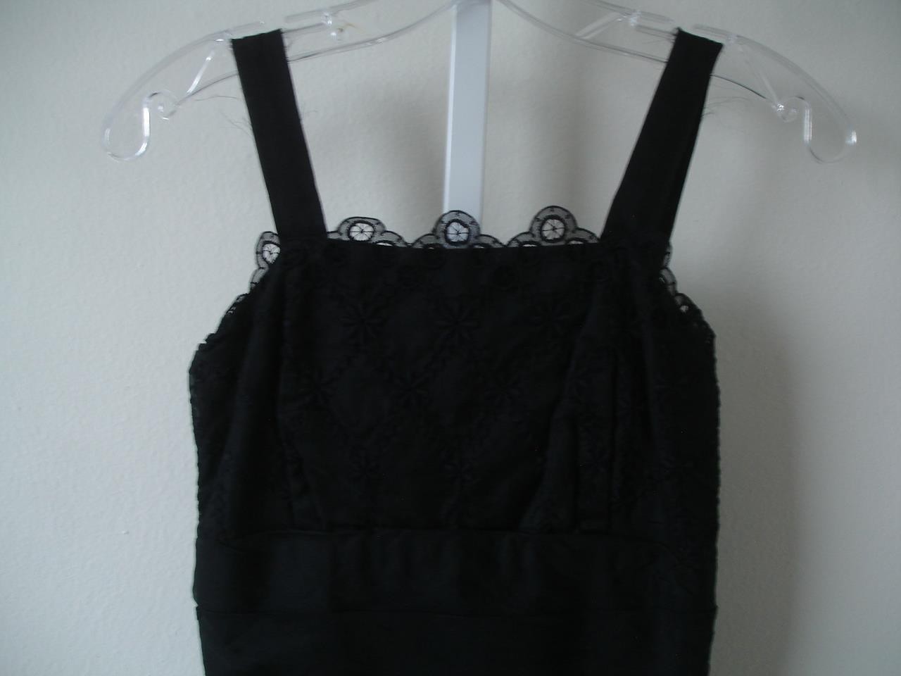Women’s XS Vtg 1950’s Sa’Bett of California Little Black Dress Lace Party Formal