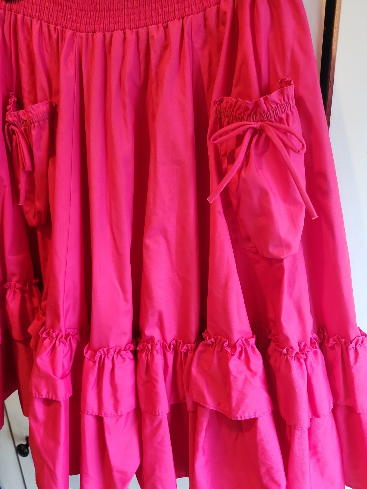 Partners Please! Malco Modes Square Dance Skirt & Blouse Red And Lace Size Large