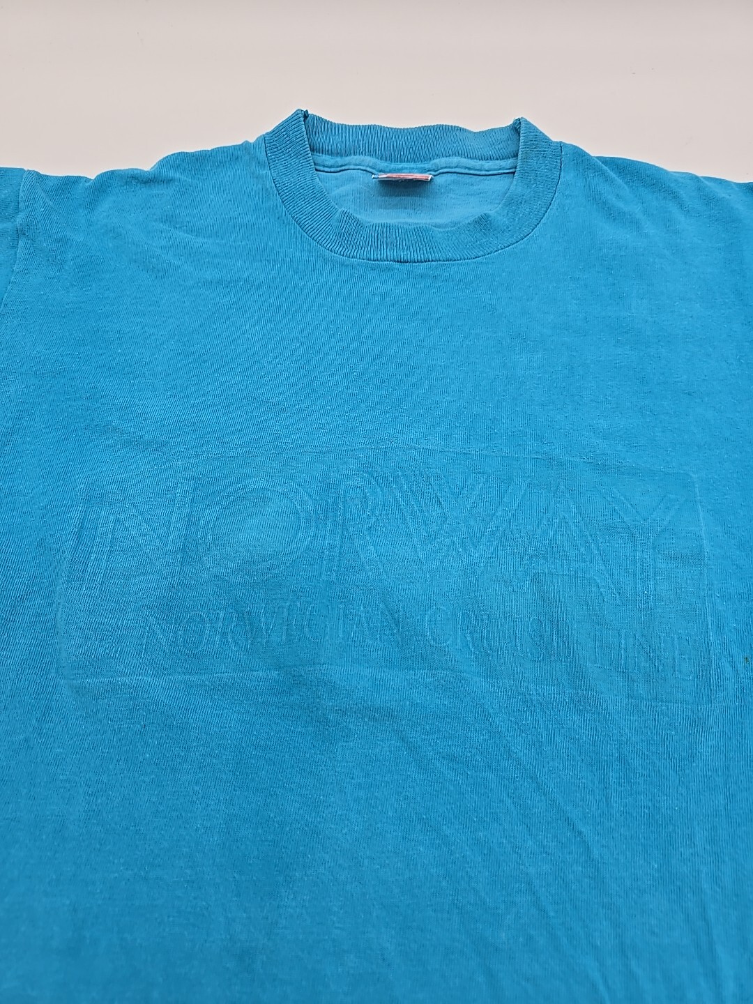 Vintage Norway Cruise Line T-Shirt Womens Medium Blue 90s USA..#9517