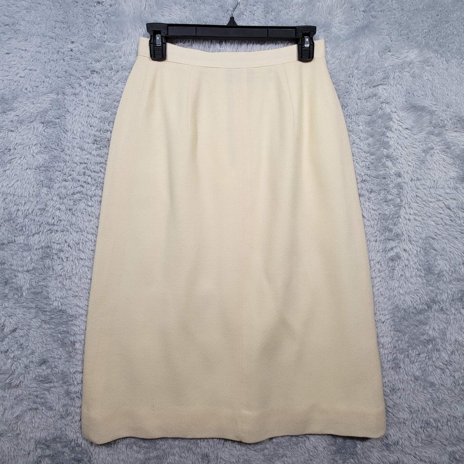 Villager Skirt Womens 10 Yellow Wool Lined Union Made USA 26×28.5 -stain