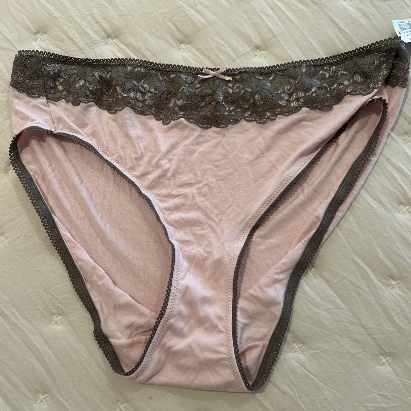 Soma Rayon From Bamboo Lace High Leg Brief pink Romance/Mocha Size Large