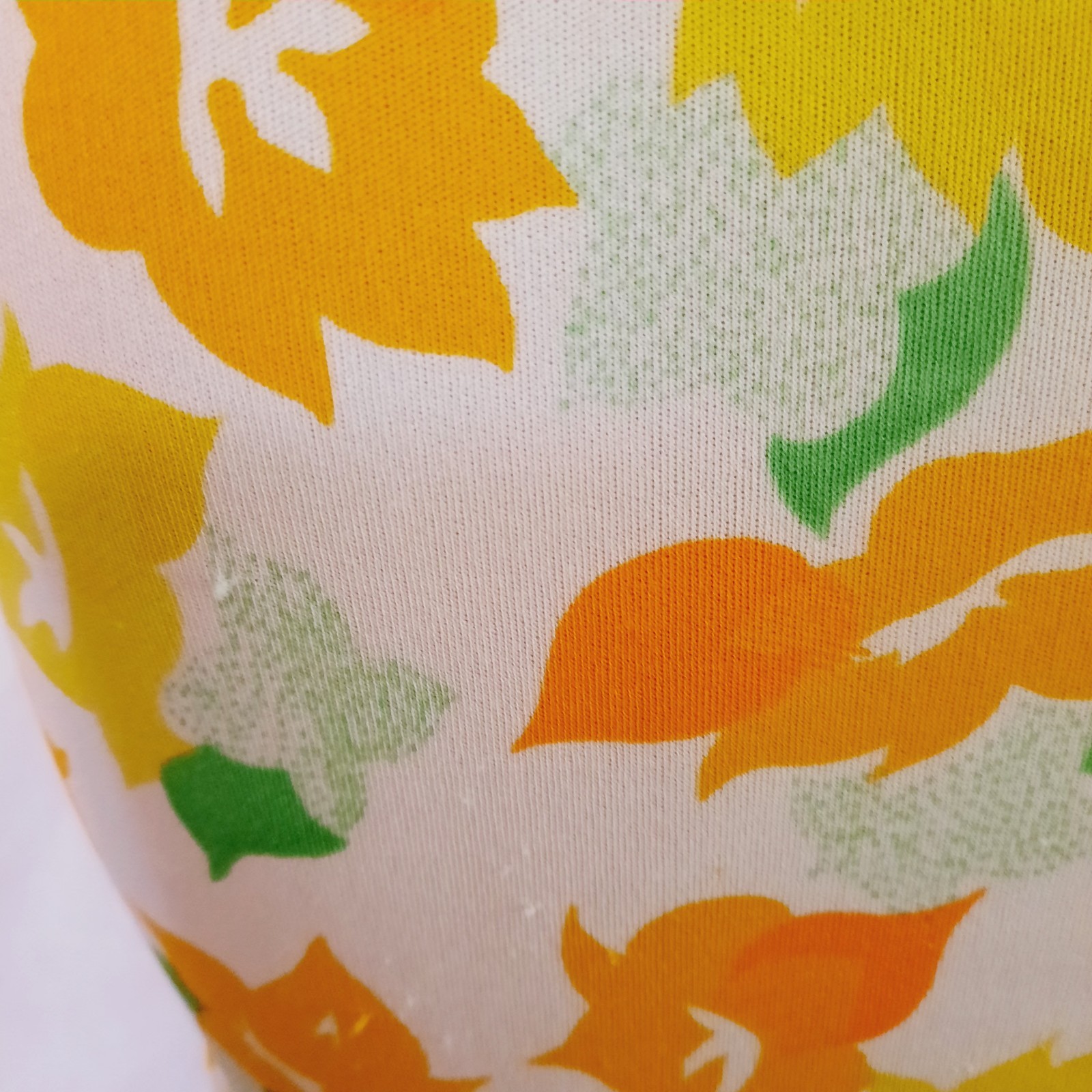 Vintage 70’s GIS Nylon Crew Neck T-Shirt Flower Power Mod Print Groovy Small