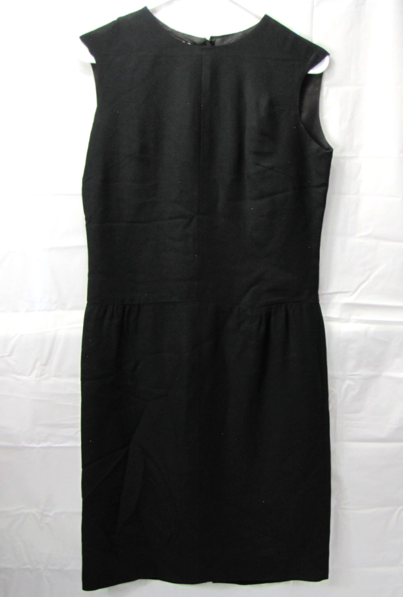 JOSEPH MAGNIN 1960’s Vintage Black Pantsuit Tunic Top + Pants Rayon 26″ Waist