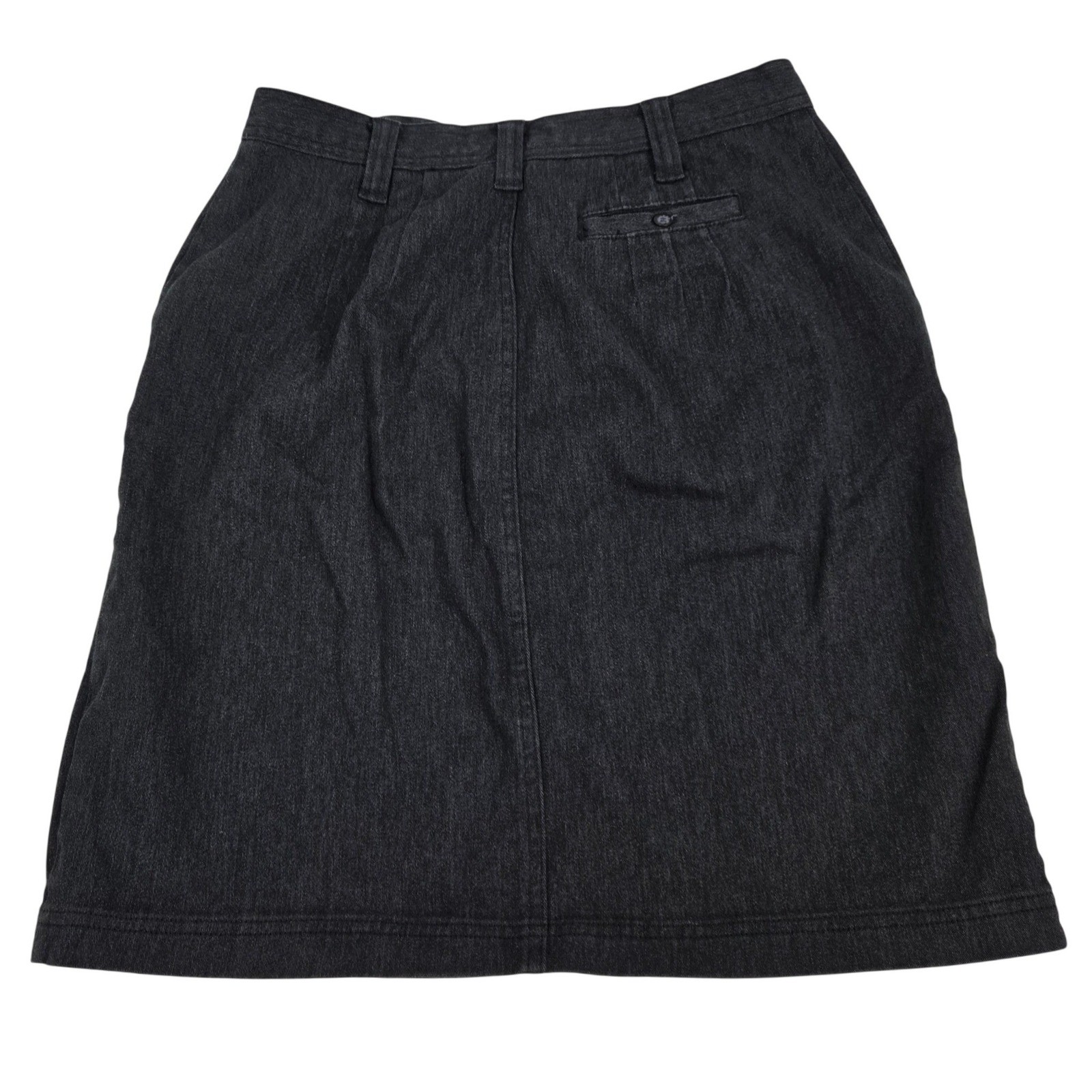Vintage The Territory Ahead Denim Skirt Womens 10 Black Midi Pencil Y2K Normcore