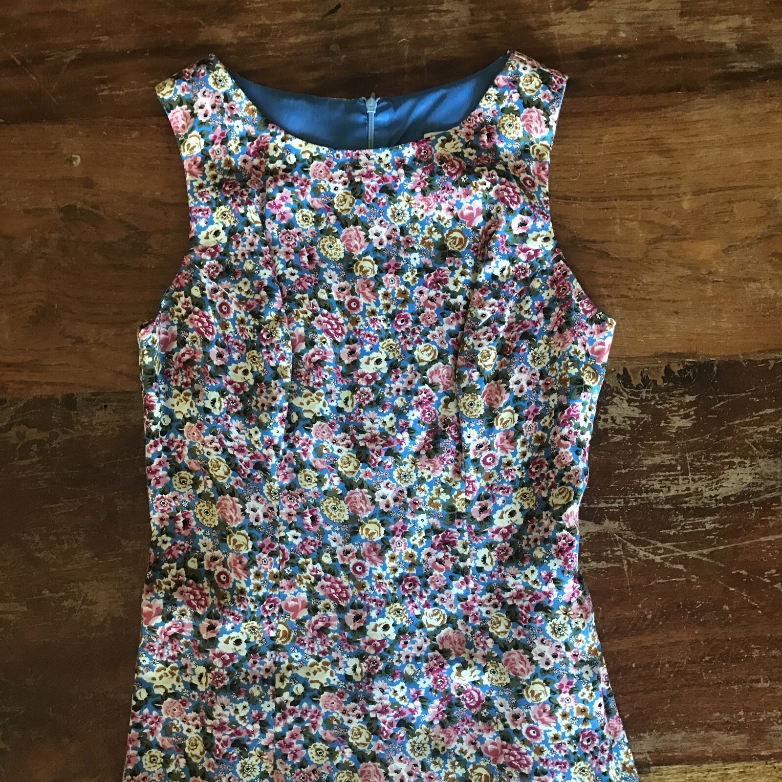 vtg 1990’s polished floral dress tailored summer fresh clean look