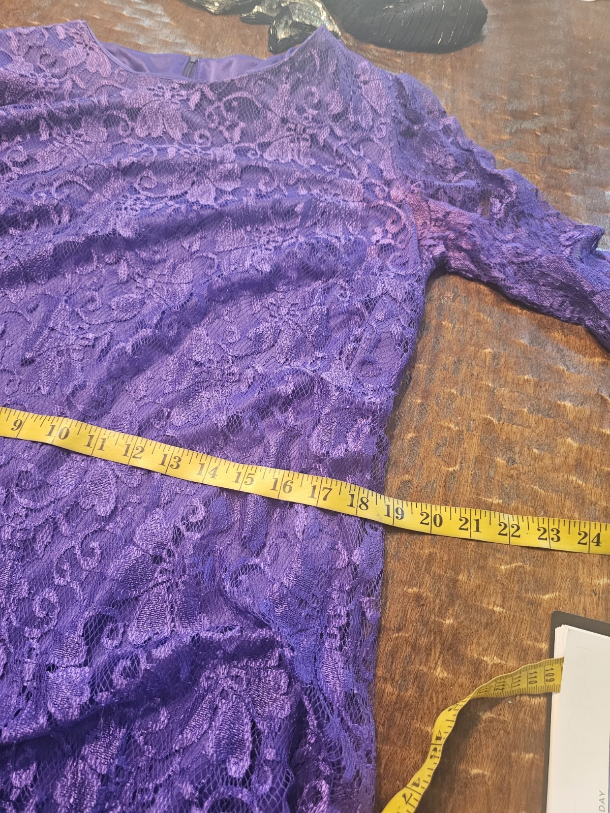 Vintage Mister Jay Purple Lace Sheer Victorian Long Dress Large/XL