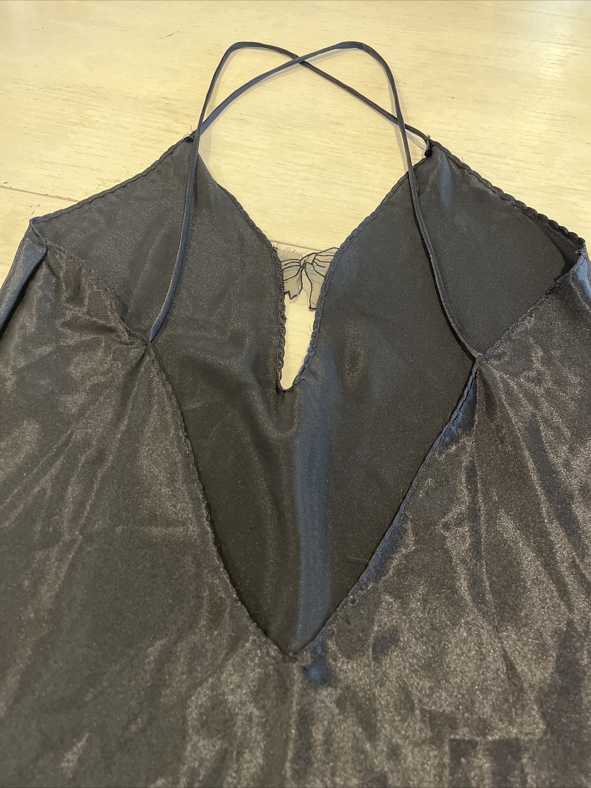 Lady Cameo Dallas Slip Nightgown Women’s M Black Lingerie Nightie Vintage
