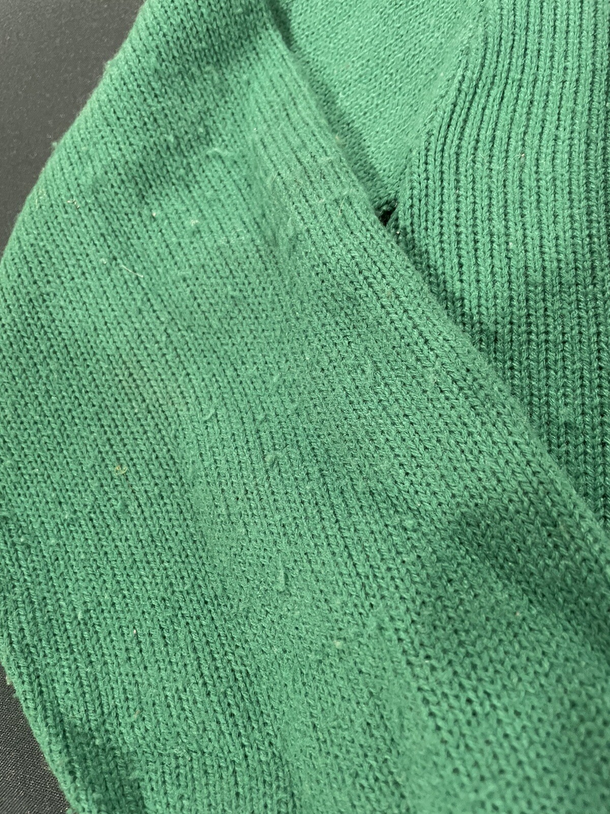 Vintage Womens 82’ Cheerleader Knit Sweater USA Green /Yellow