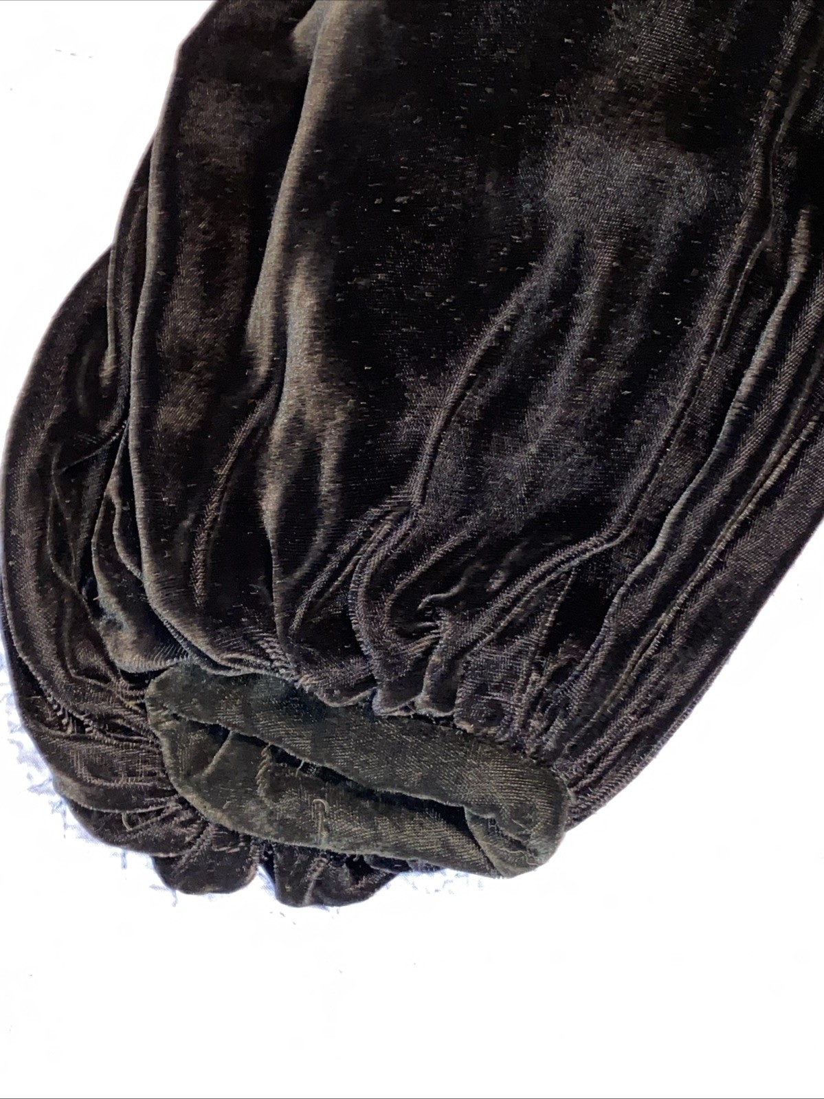 VINTAGE 30’s 40’s Black Silk Velvet Hip Length Coat S Quilted Lining Smal Flaws