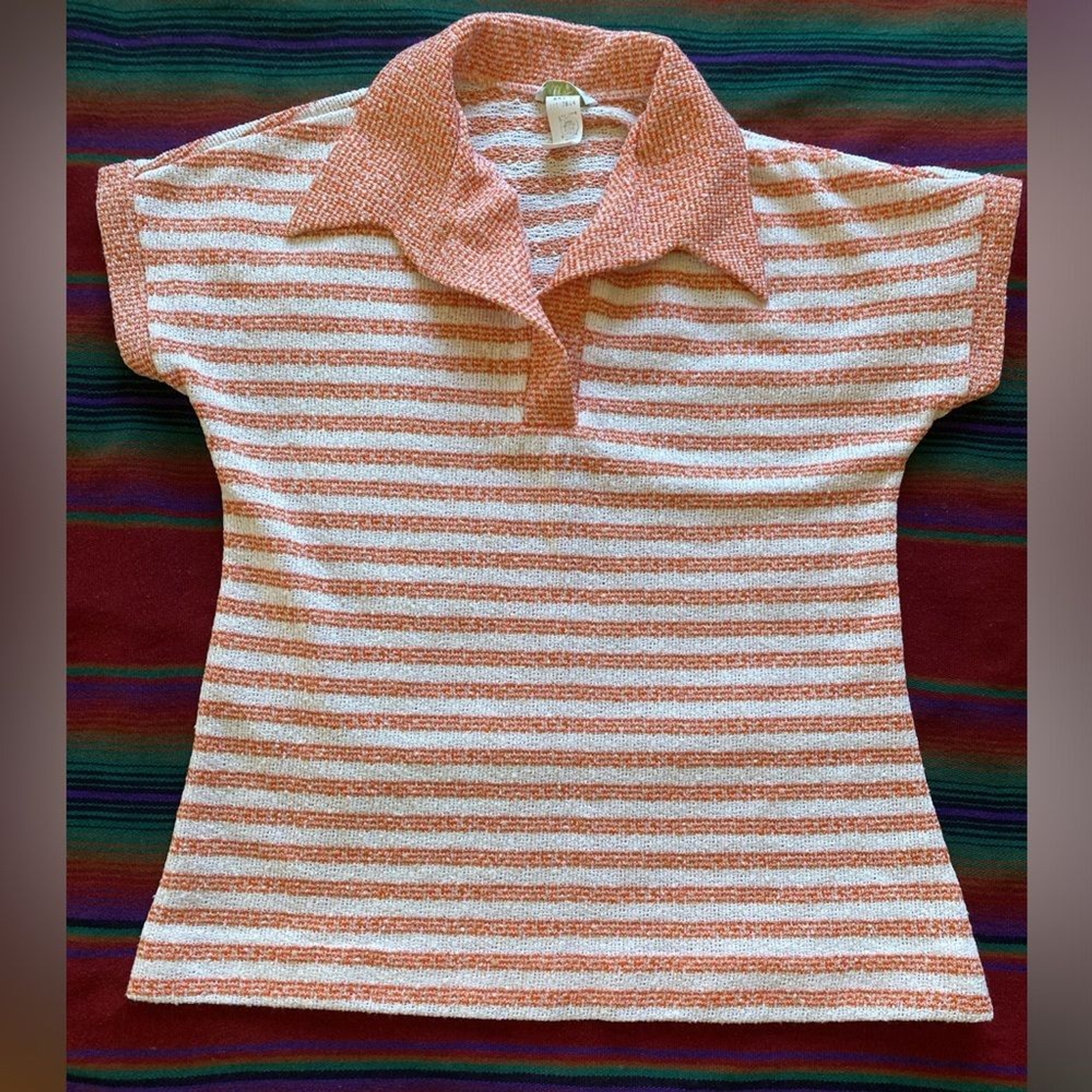 Vintage 1960’s Lane Bryant Union Made Polyester Top! Tall Shop! Large.