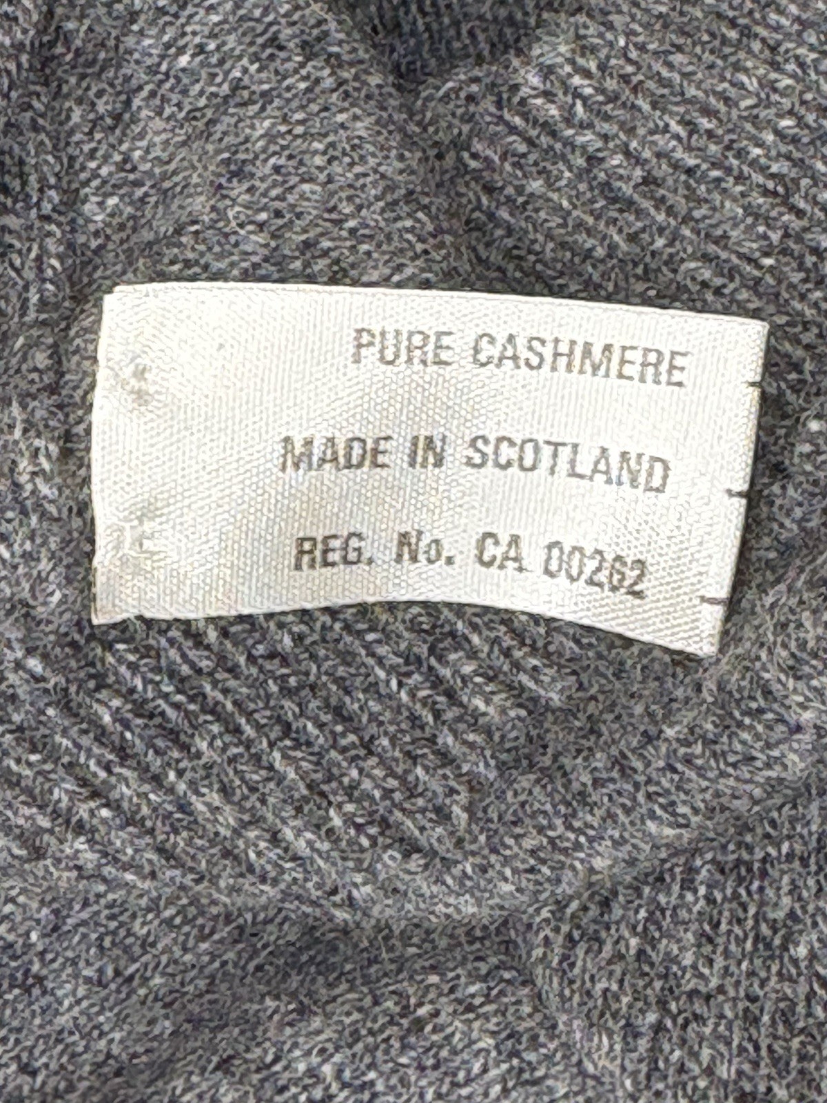 Vintage Ballantyne of Peebles 100% Cashmere Turtleneck Sweater Heather Gray Sz S