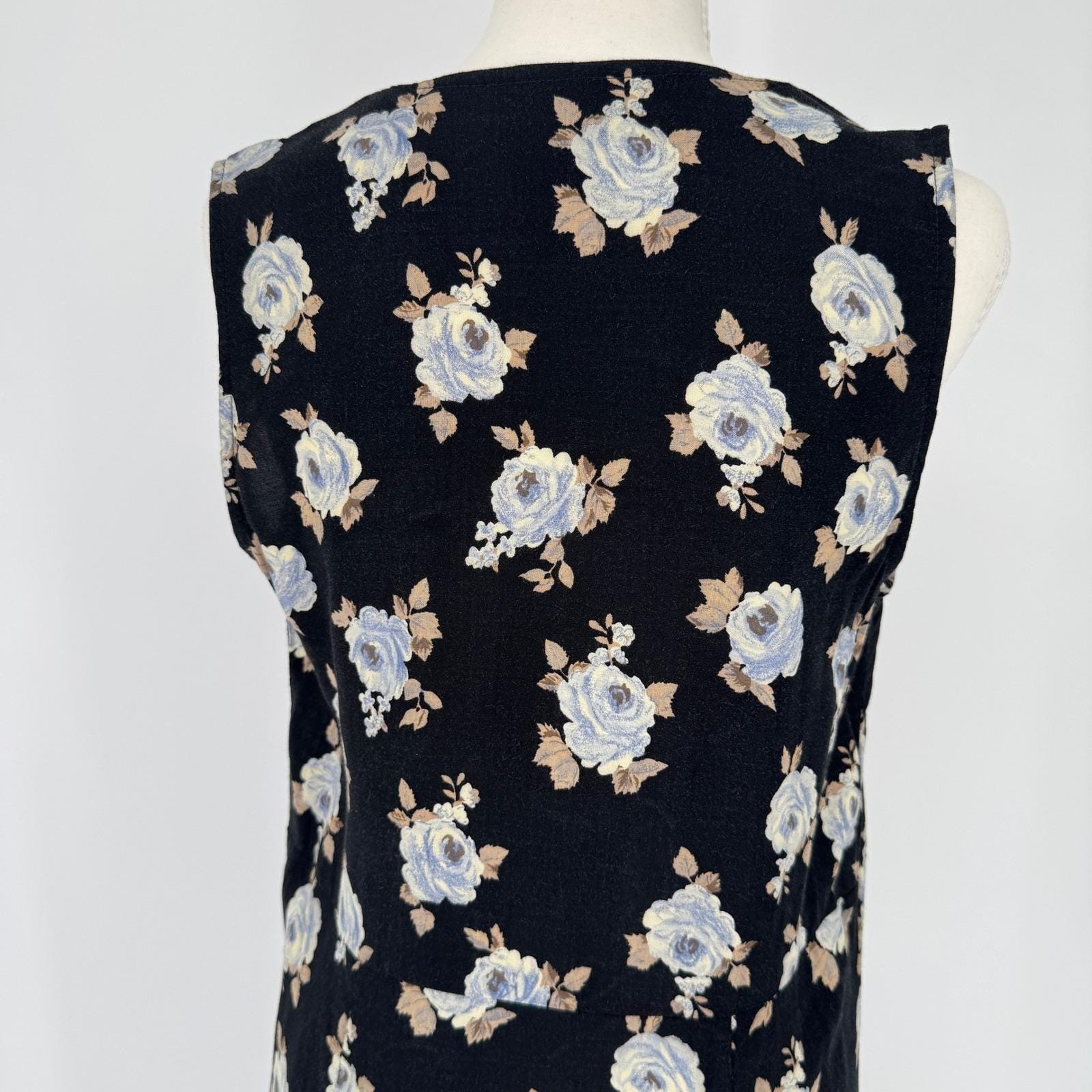 Vintage Dressing Clio Maxi Dress M Floral Sleeveless 90s Minimalist Cottagecore
