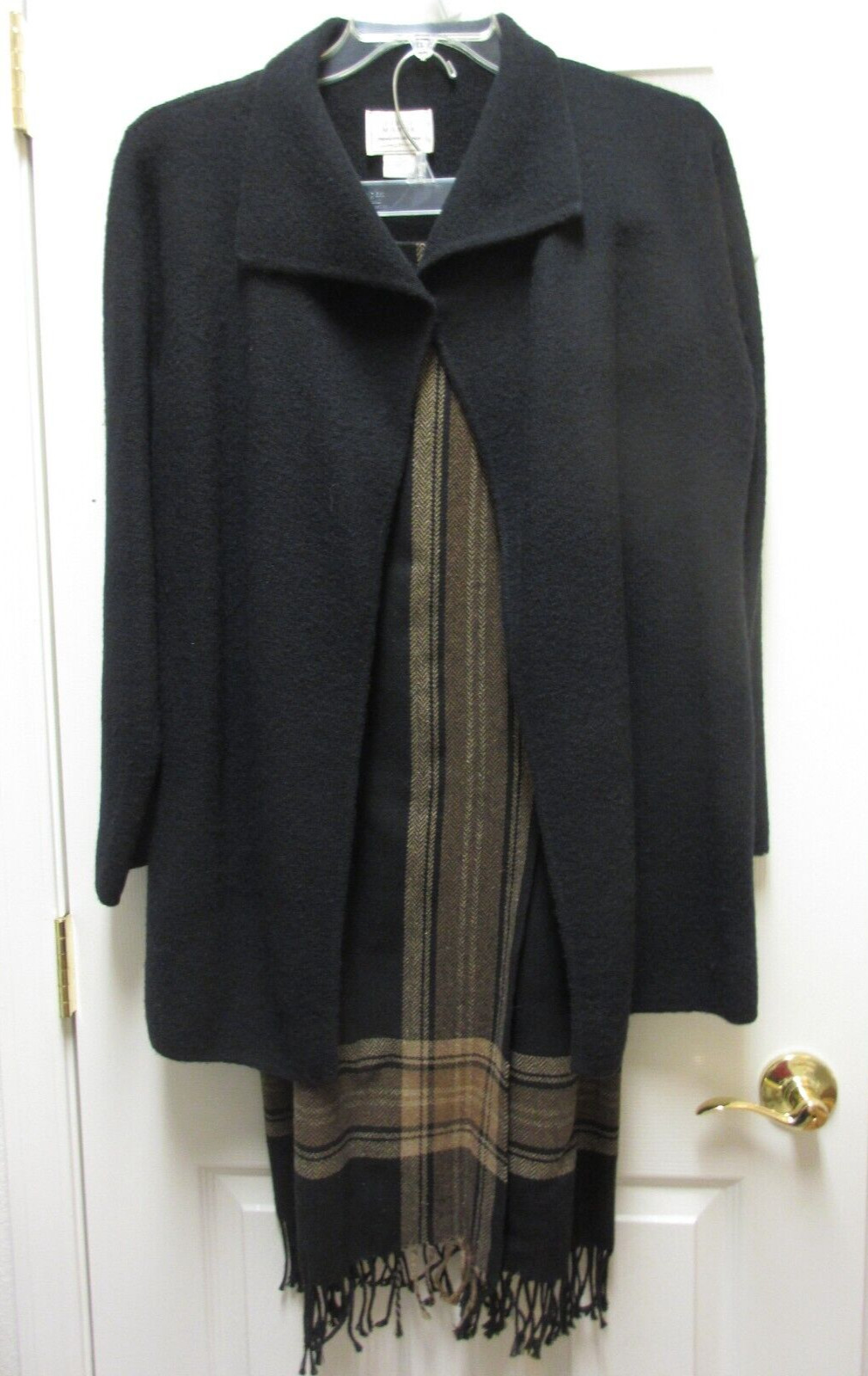 Vintage Field Manor Women’s Suit Set Black Wool Jacket S + Skirt 10