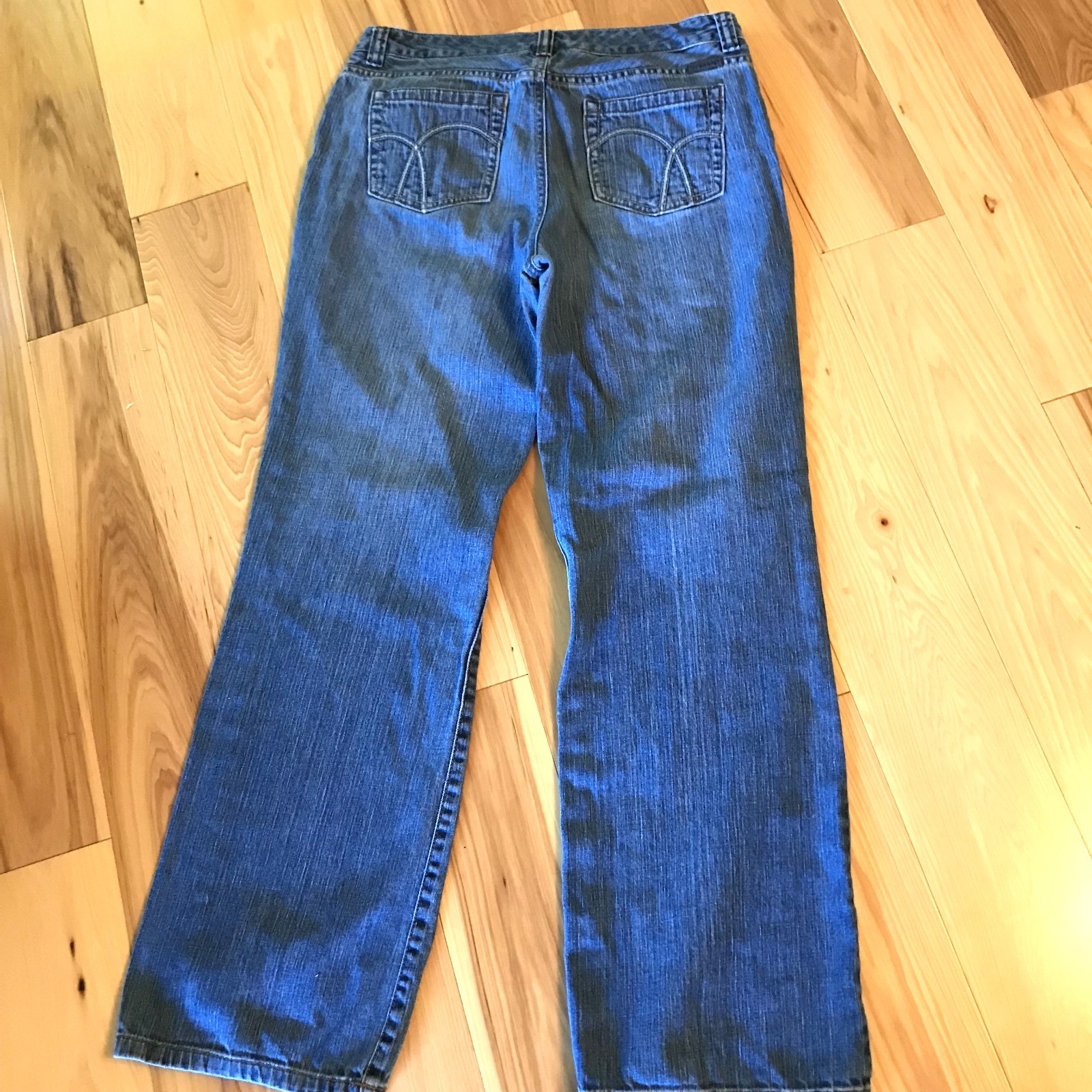Liz Claiborne Bootcut Jeans w/Leather Quilted Buttons, Vintage 90s Size 10