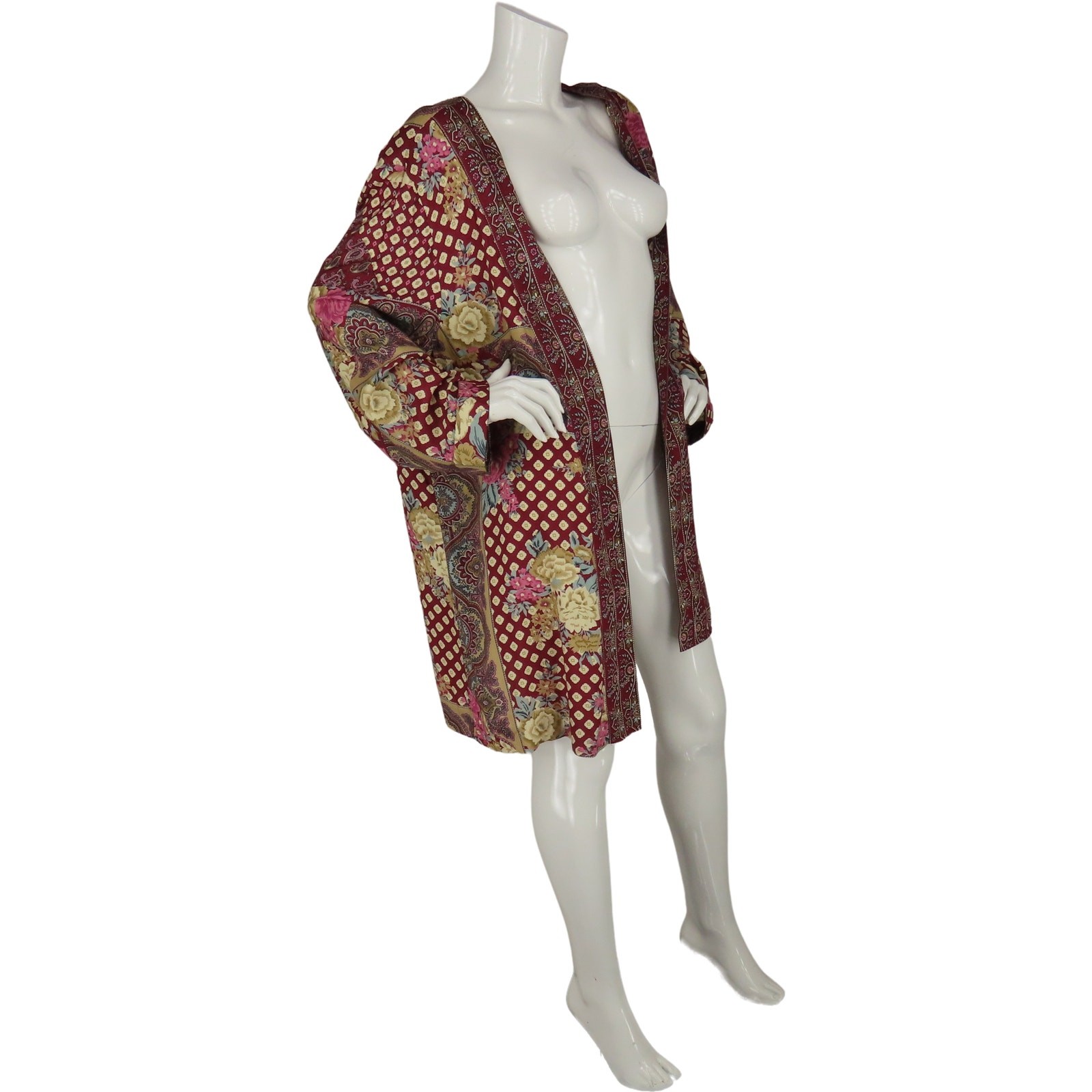 Vintage Boho Floral Patchwork Duster Top