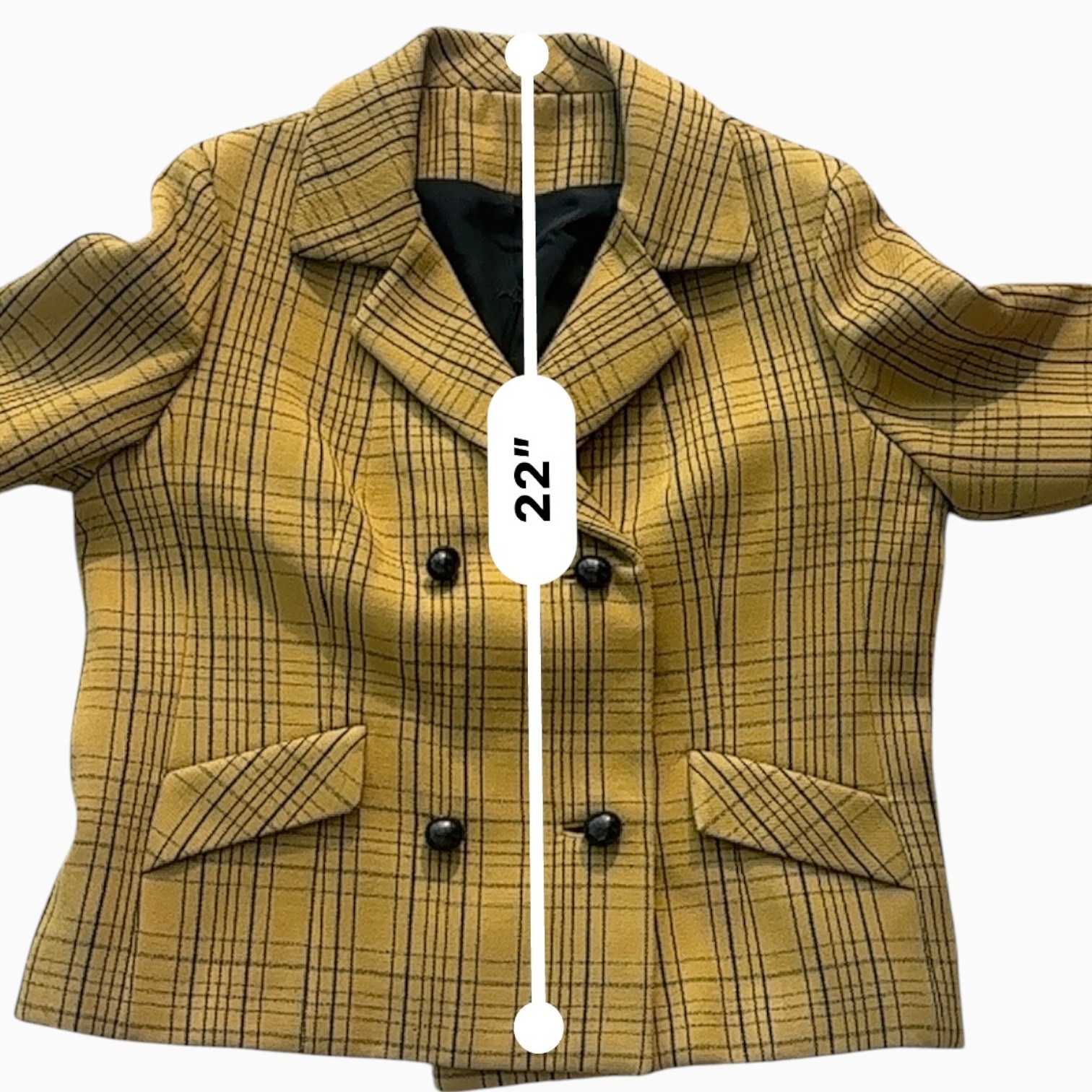 Vintage Adolphe Zelinka NY Virgin Wool Plaid Double Breasted Blazer ILGWU 60s