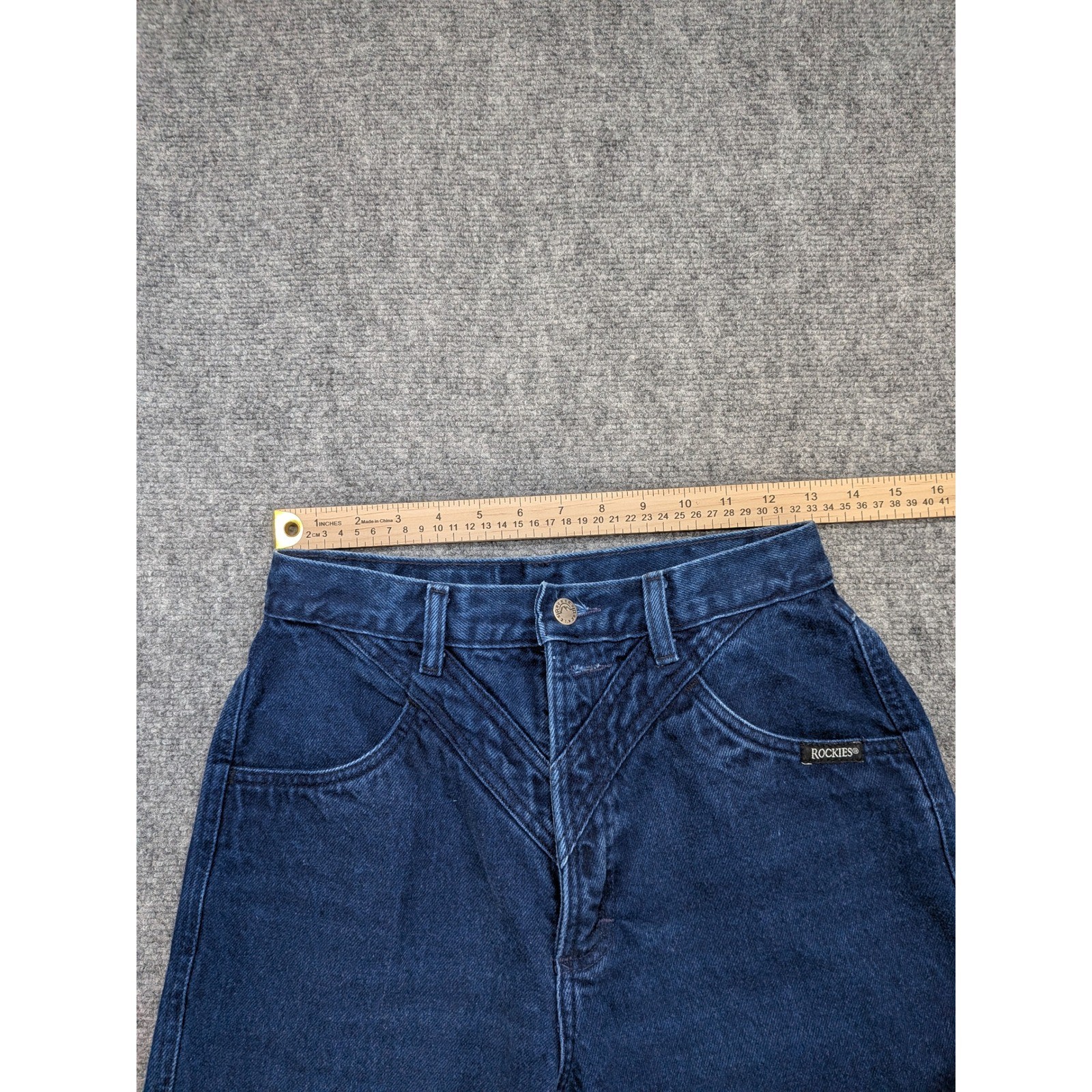 Vintage Rockies Jeans Women’s 9 26×35 High Waist Dark Wash Western Mom Jeans VTG