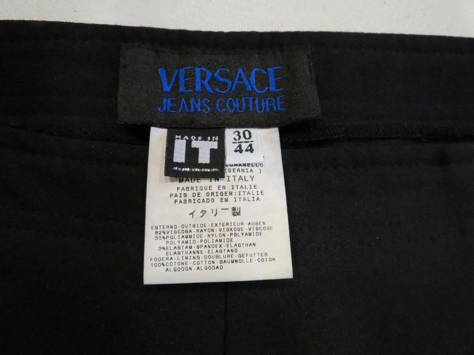 Versace Jeans Couture black removable stirrup pants size 30/44