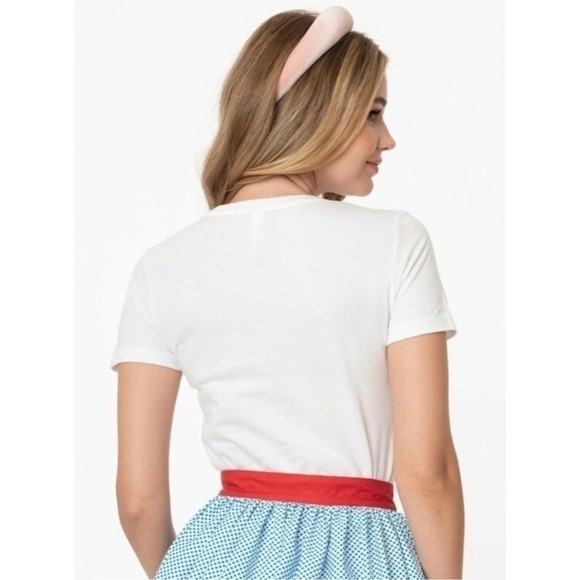 Unique Vintage Shirt Womens XXL White Hello Kitty Telephone Graphic Tee Retro