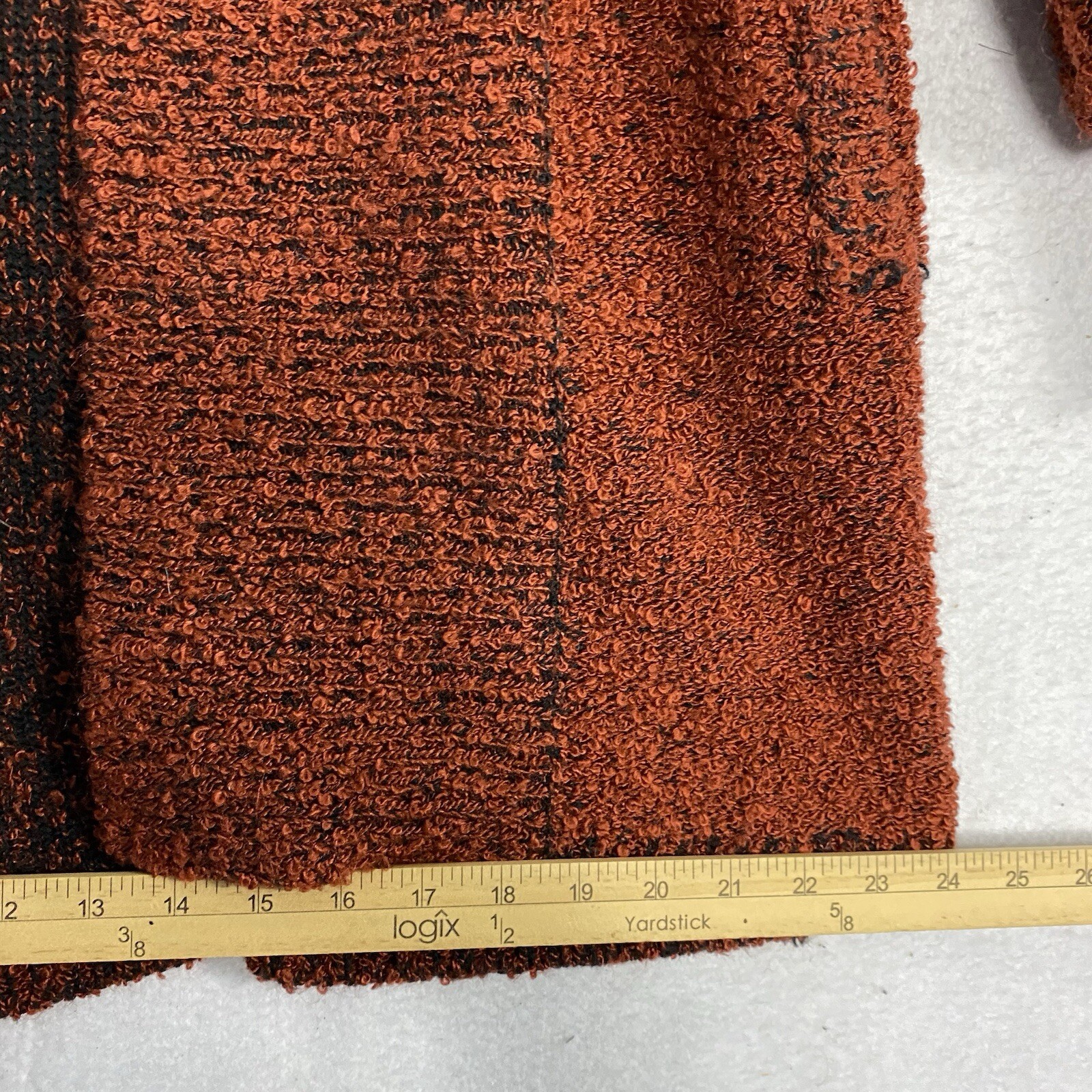 VTG Womens Cardigan Duster Chunky Knit Long Sweater Coat Burnt Orange M 80s 90s