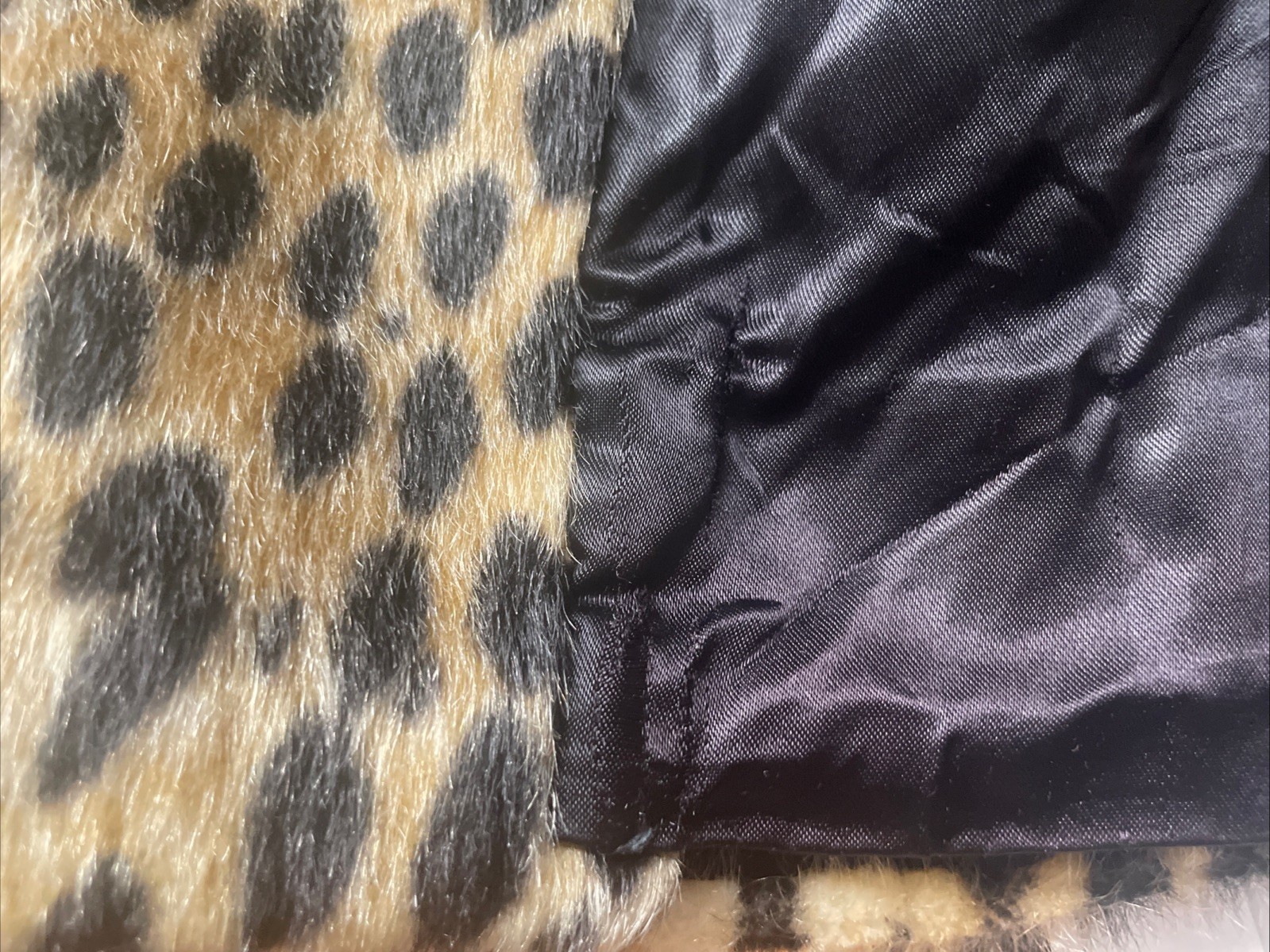 RARE Vintage 1960s Faux Leopard Swing Coat Safari Pinup Rockabilly La France M