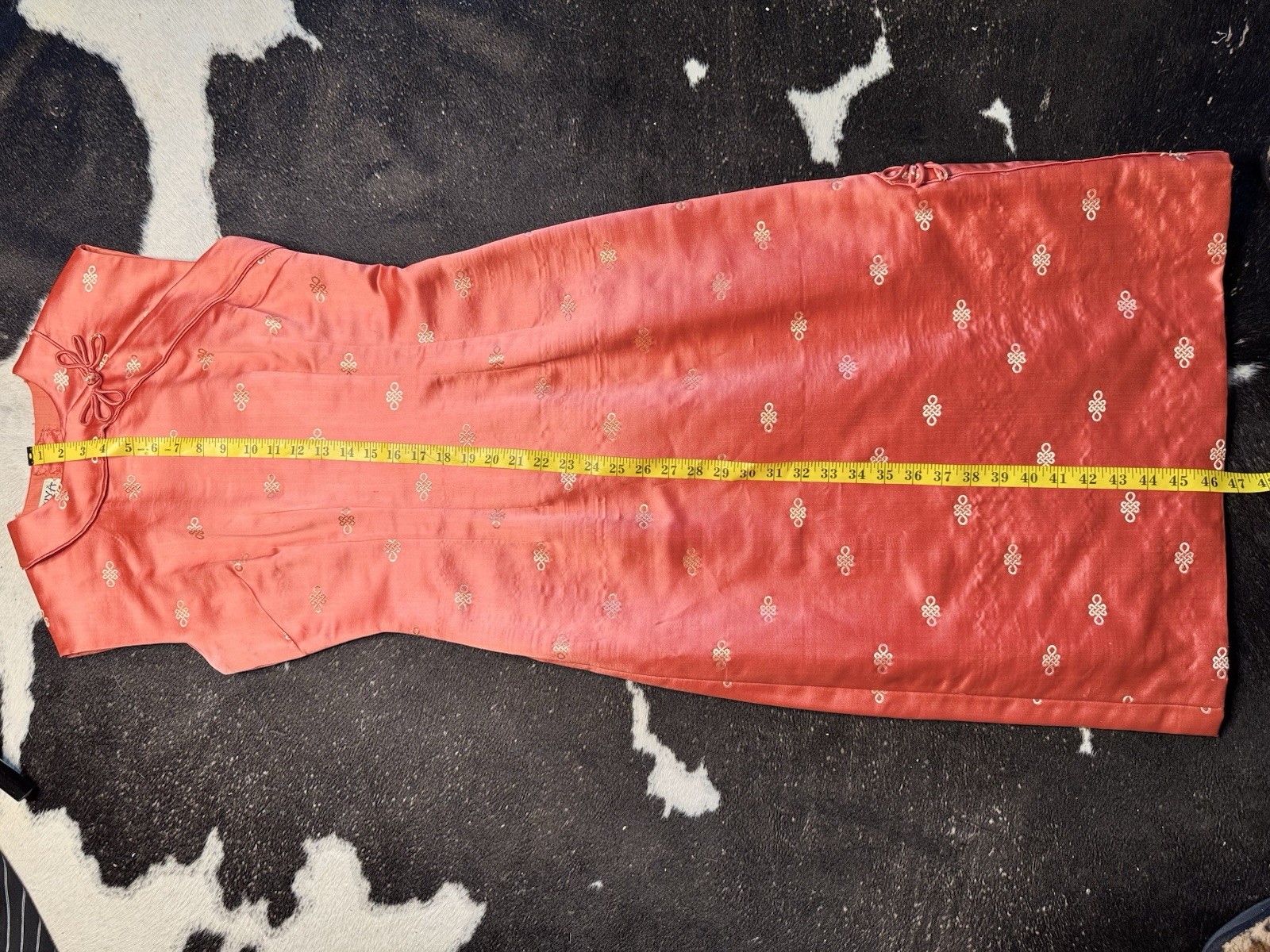 Vintage 1950S Chenogasm Wiggle Dress Made In USA Resort Wear Dress Rust Color