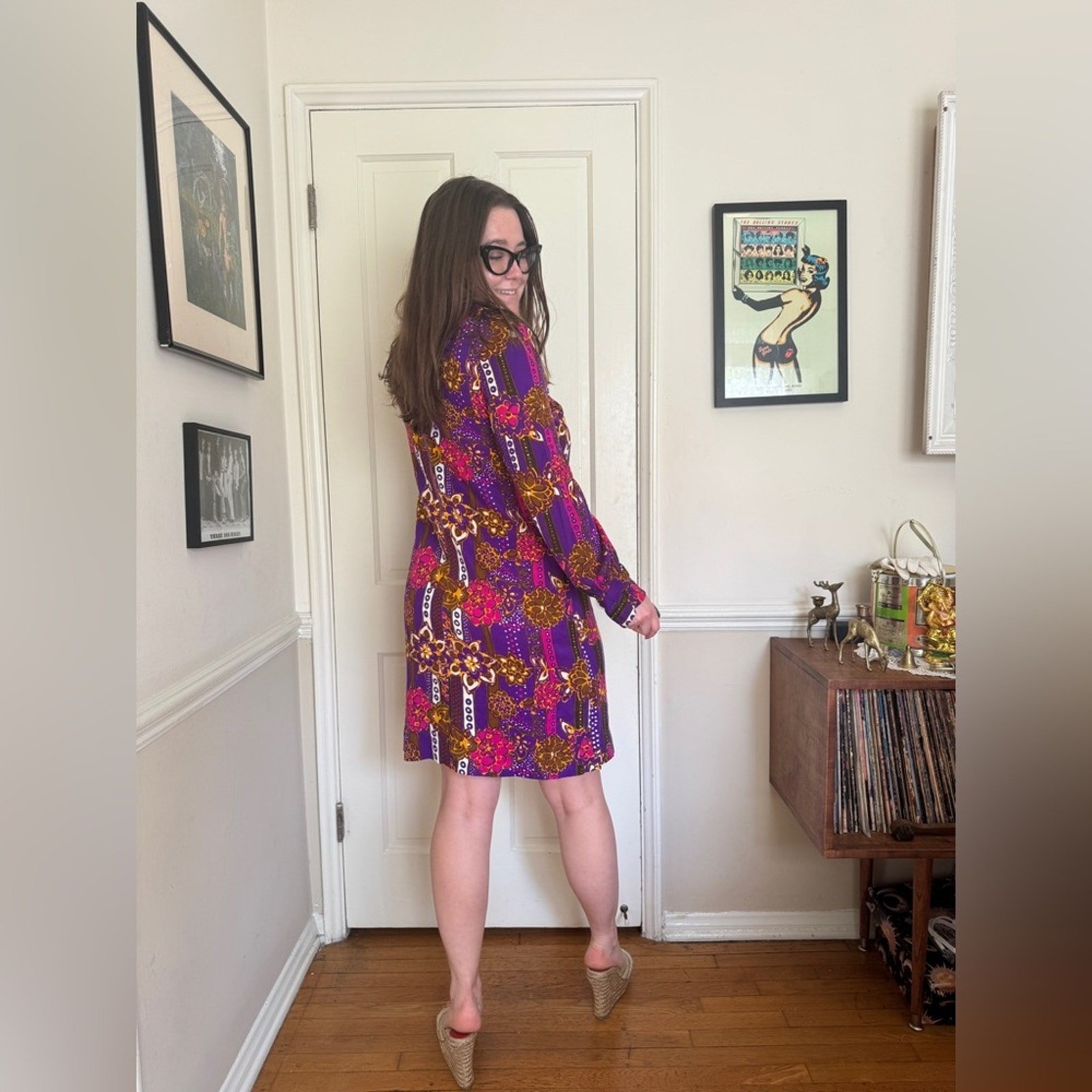 70s Vintage Acrylic Barkcloth Honeymoon Set – Dress and Shirt