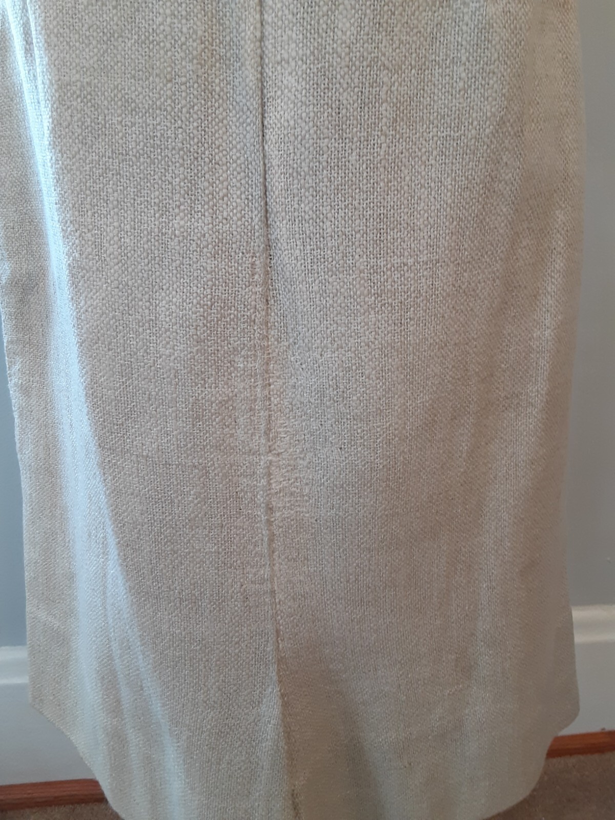 1960s 3 Pc Skirt Suit OFF WHITE SKIRT JACKET PAISLEY PRINT BLOUSE 40-31-42 AS IS