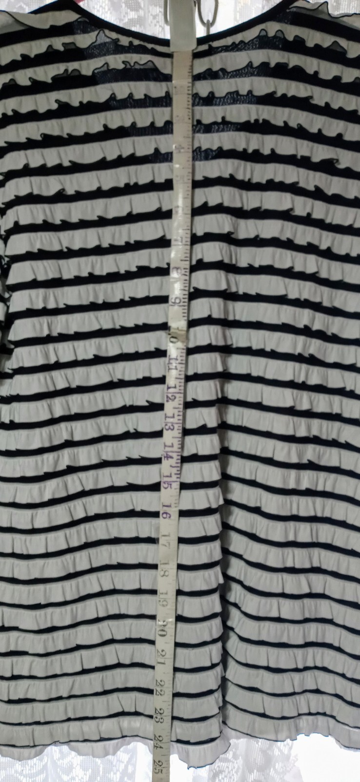 Vtg Fashque 60s Layered Ruffled Long Sleeve Blouse New York Broadway Theater