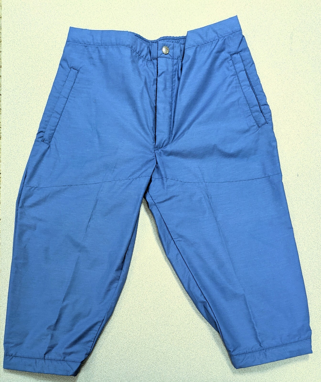 Vintage Sunbuster Cropped Joggers Blue Medium 30 Made In USA Polycotton