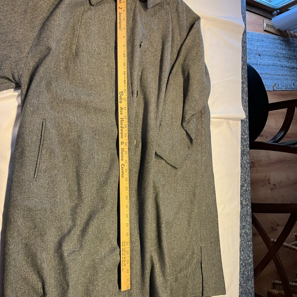 Vintage Marshall fields wool gray coat. Pink lining with silver buttons