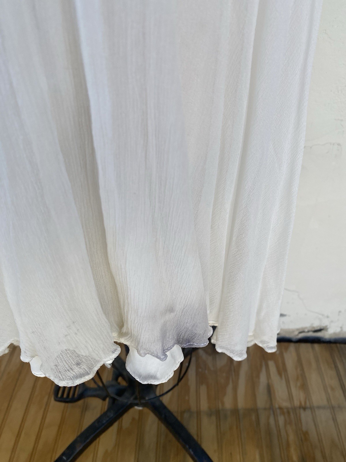 Vintage Elinor Gay Silver Threads with Cream Skirt Cocktail Dress