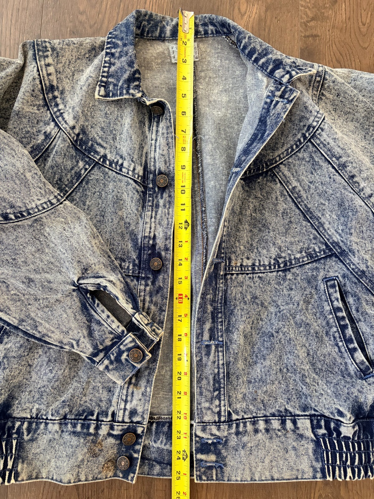 Vintage Limited Express Acid Wash Denim Jacket Batwing Oversized 80s 90s USA