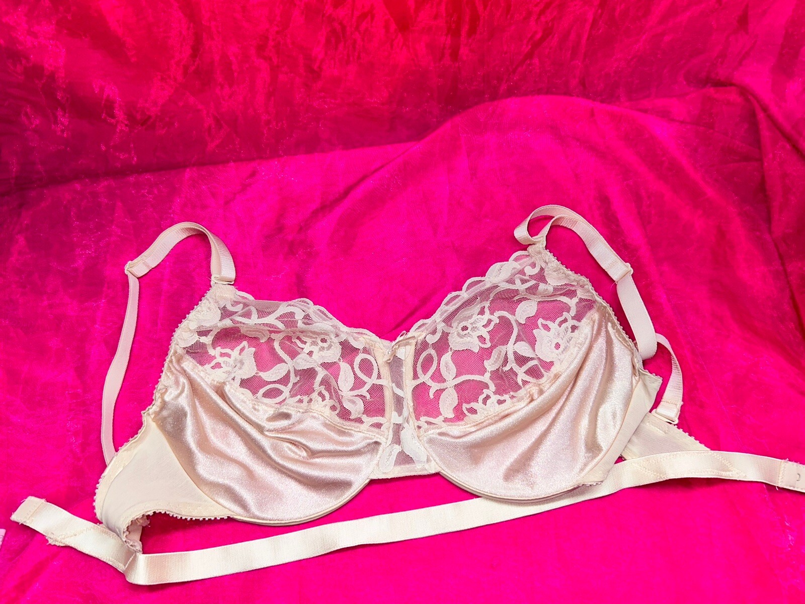 Vtg GLAMORISE Bra Minimazer SZ 34DDD Underwire Champagne RARE