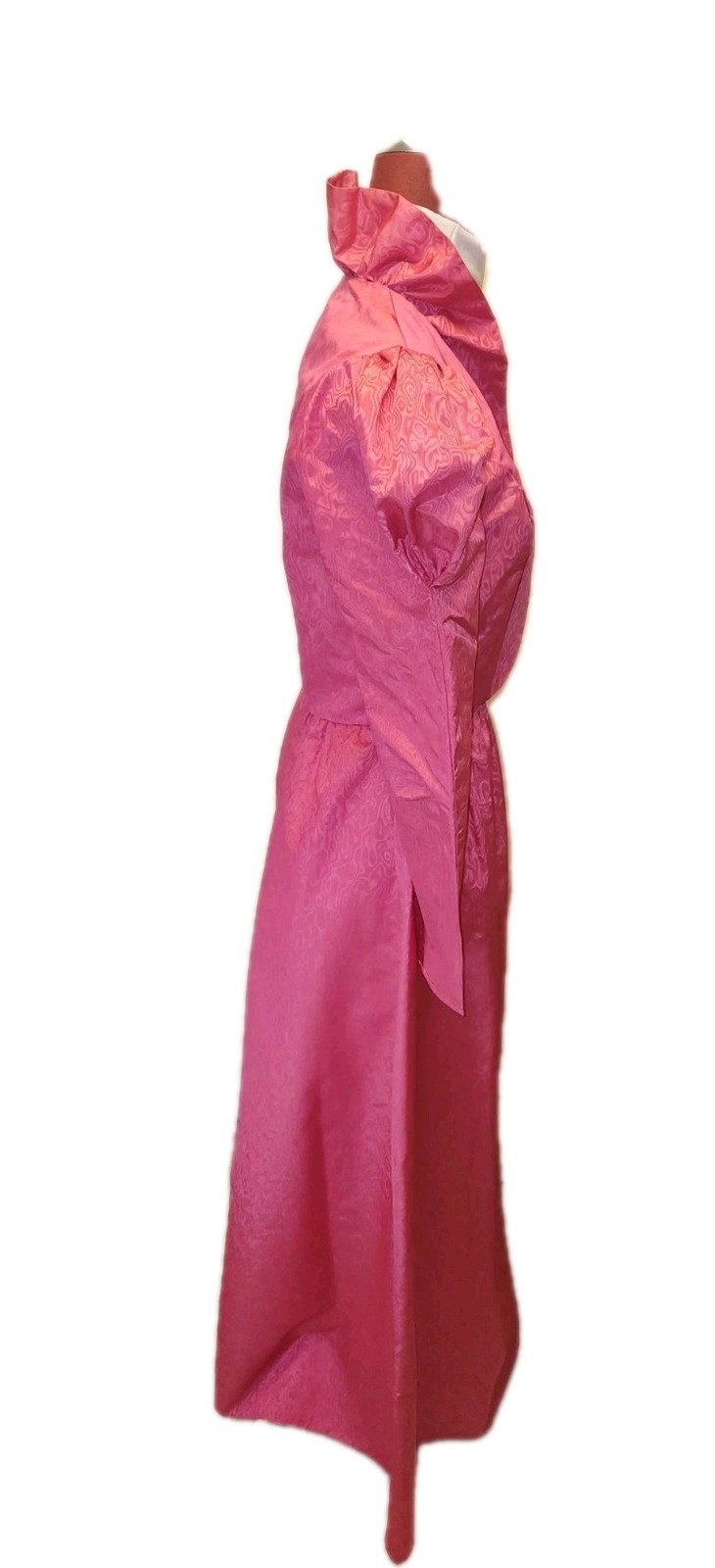 Vtg 70s Dress Set*Pink Gown w/ Matching Jacket*Leg O’ Mutton Sleeve*sz9/10*EUC