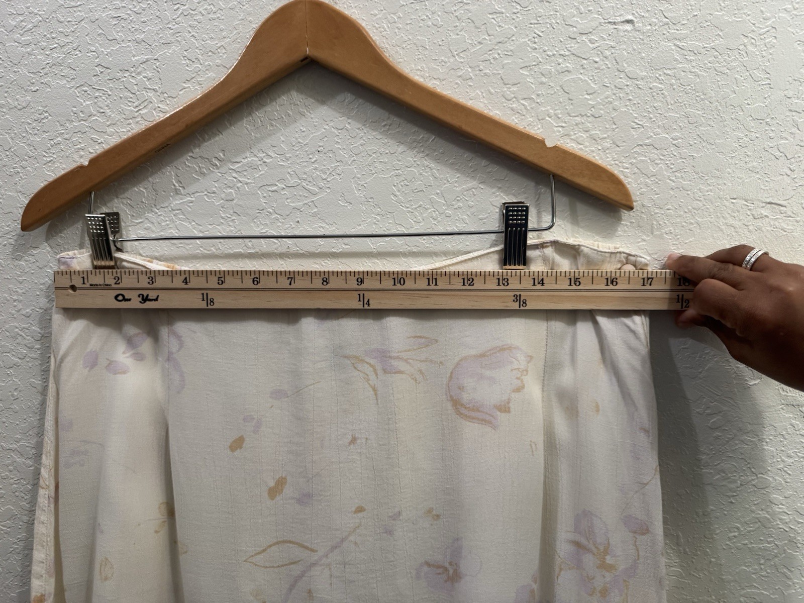 Vintage Floral Rayon Midi Skirt Cottagecore Boho Size 18
