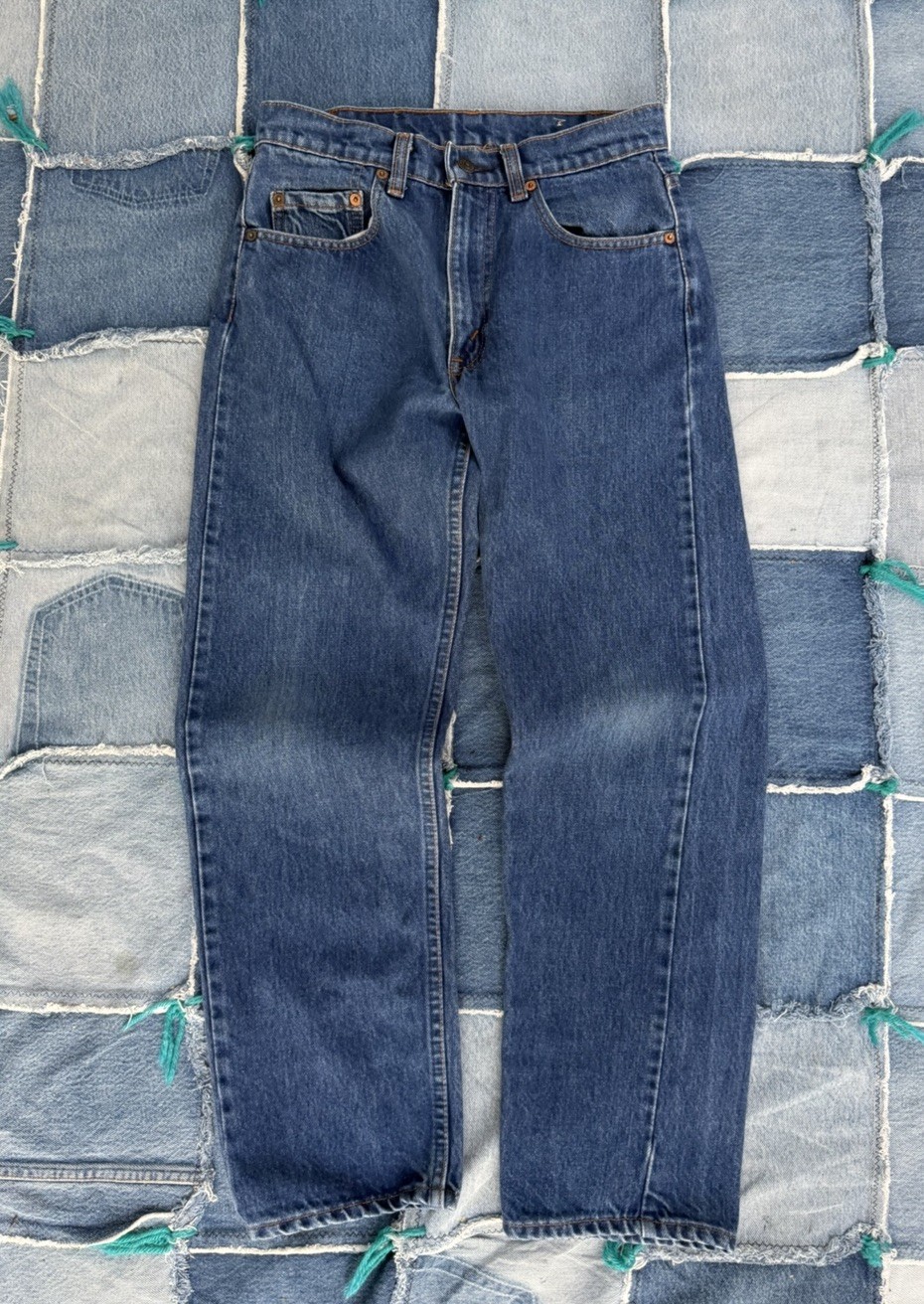 Vintage Levis 505 0217 Red Tab Jeans Denim Womens Straight 35×30 USA Made Fades