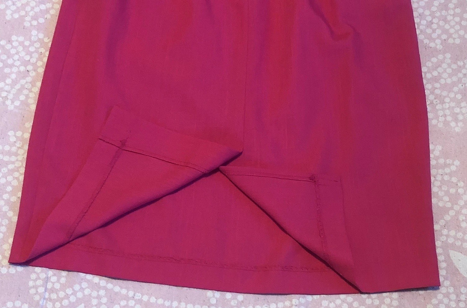 Vtg Requirements Sz 12 Hot Pink Fuchsia Midi Aline Skirt Retro Pleated Pockets