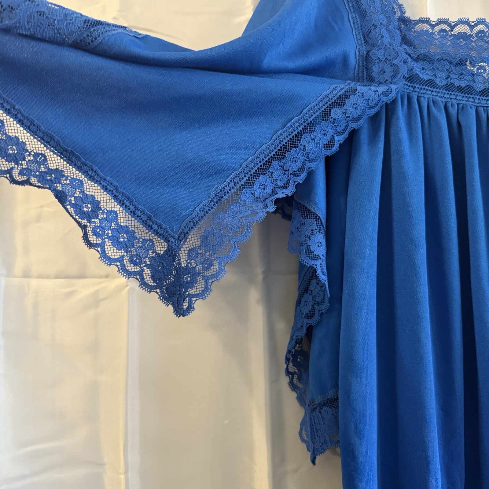 Vintage Sears Royal Blue L Night Gown Evening Wear Lounge Dress Sexy Intimate