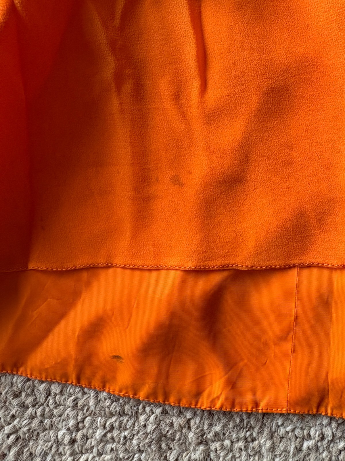 Vintage 70s Orange Boho Prairie Maxi Dress Lace Keyhole Festival S Chic Glam
