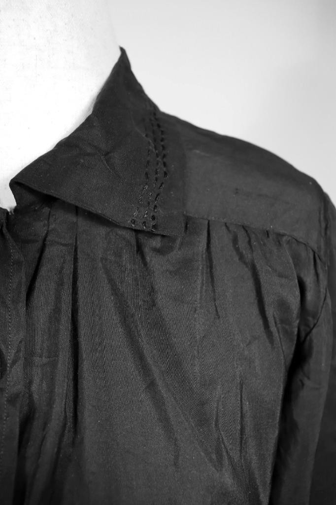 Vintage 1950’s French Black Cotton Blouse Size Medium Excellent Condition
