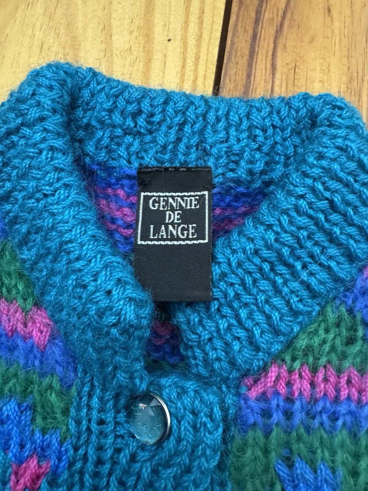 Vintage Wool Mohair NEW New Wave 90’s New Zealand Gennie De Lange Cardigan S/M
