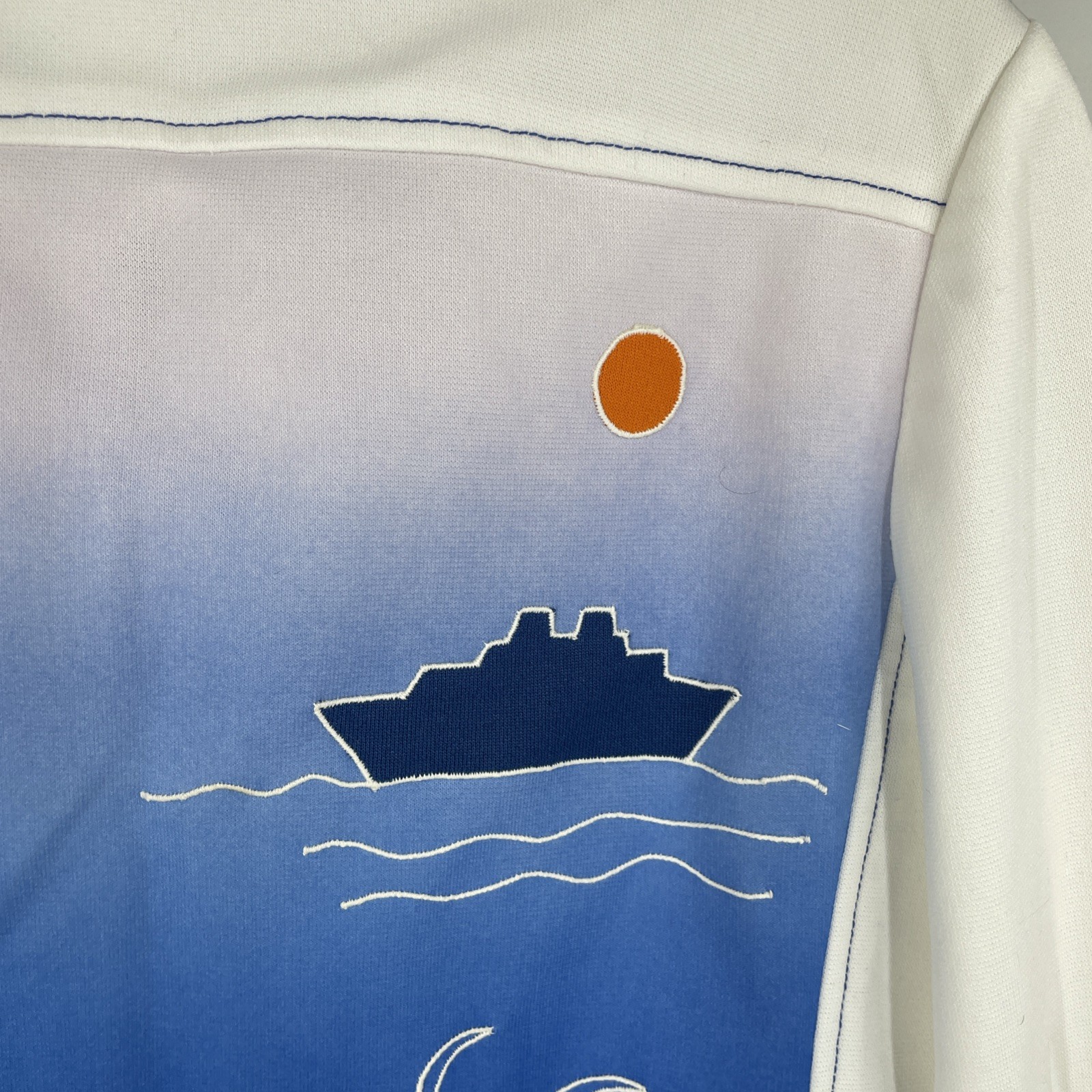 VTG Novelty Sailing Yacht Polyester Shirt Hombre Cruise Deck Boating Nautical