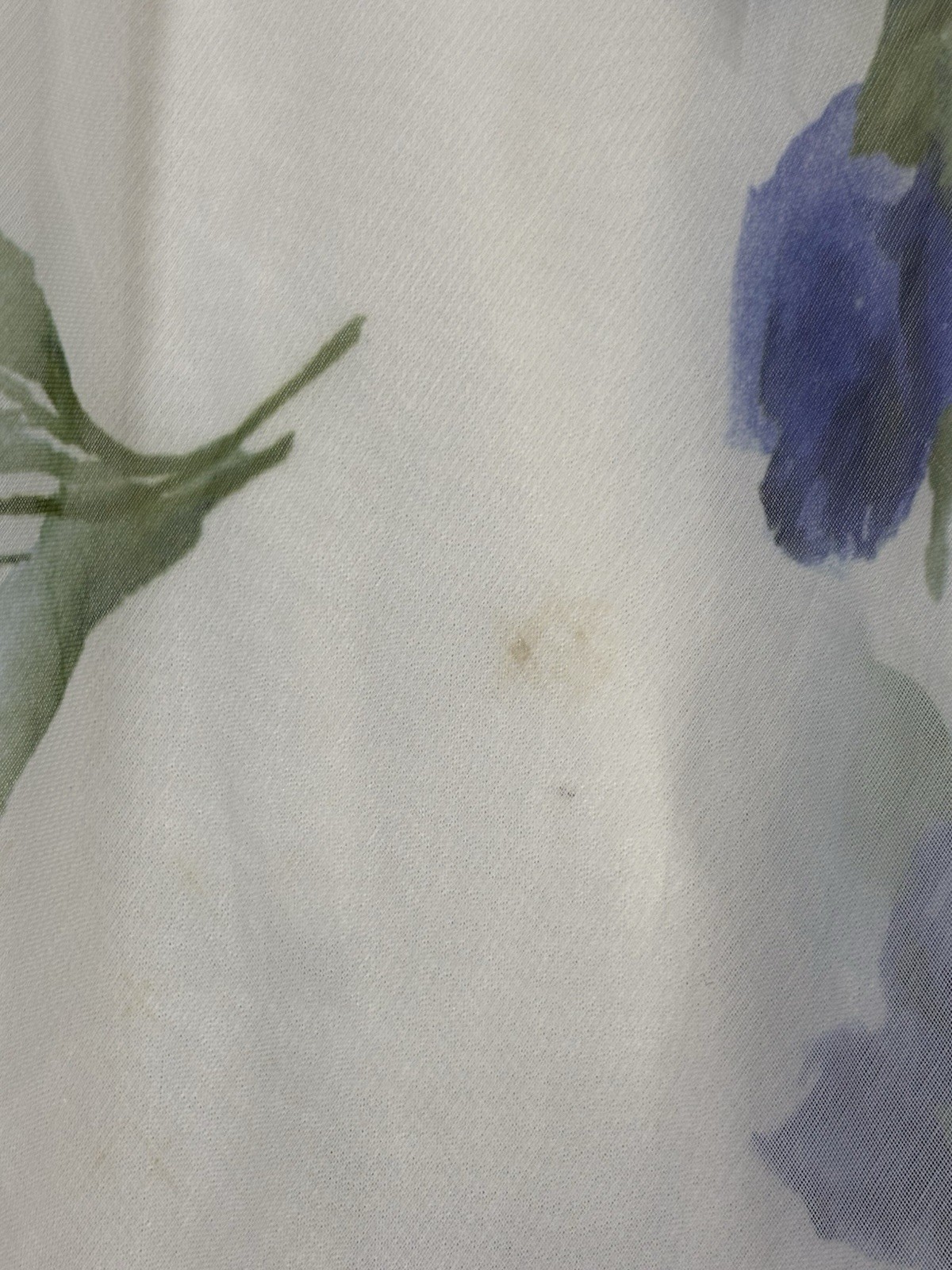 Vintage 90s Alyn Paige Floral Chiffon Dress USA Blue White Size 9/10