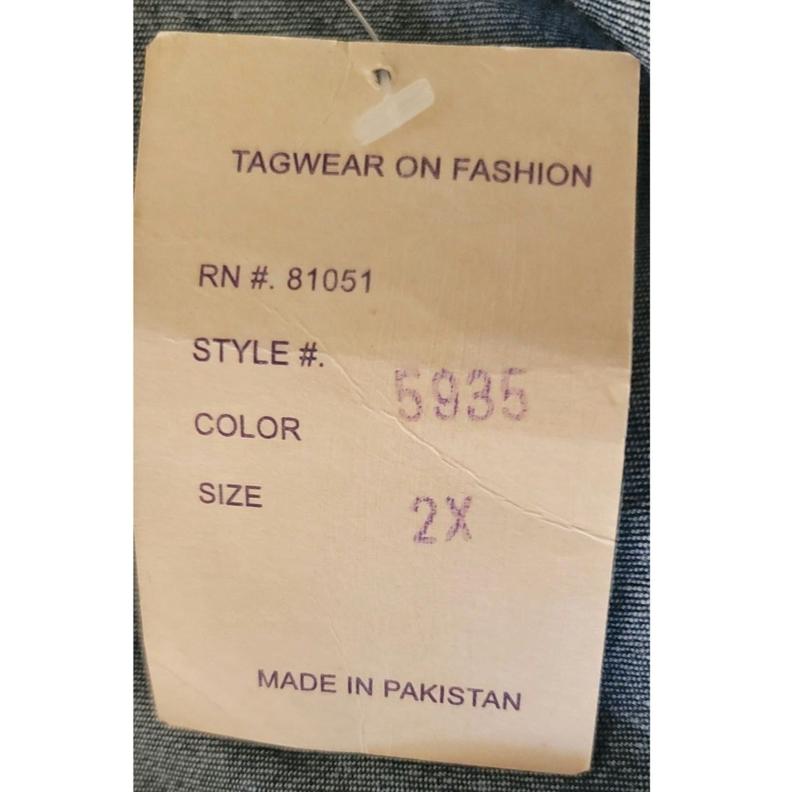 NWT Vintage TagWear Embroidered Teacher Button Up Denim Shirt Size M to 2XL