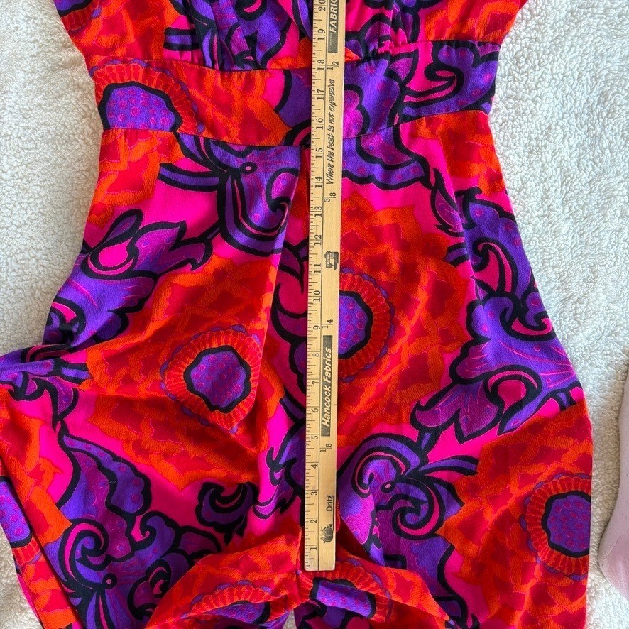 Rare vtg Joseph Magnin Alice of California Colorful 60s Wide Leg Jumpsuit