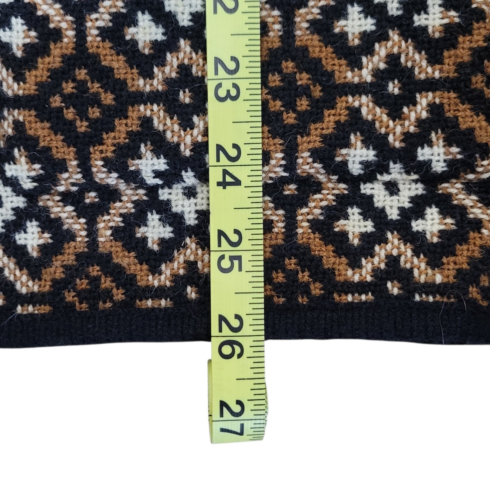 EUC Vintage 60s/70s 100% Wool Welsh Woollens Geometric Print Ladies Vest Size 12
