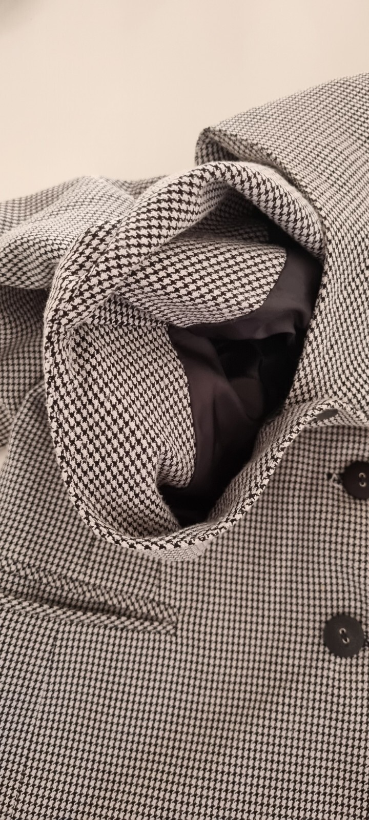 ❤️💛 MASUKA Vintage NZ Designer Black N White Houndstooth Blazer Size 12