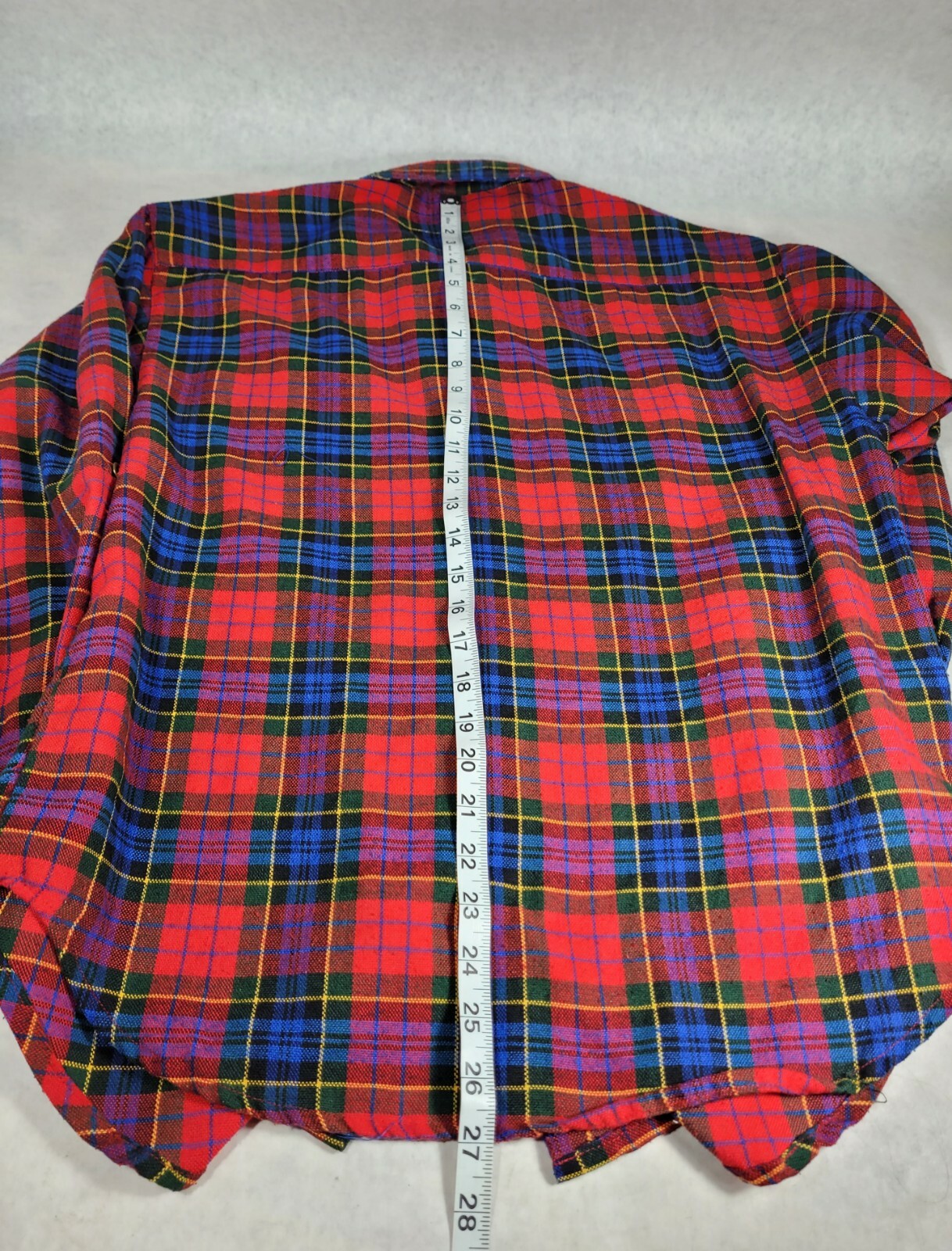 Vintage Parcours by TanJay Plaid Polyester/Cotton Shirt Blouse Top Size 10